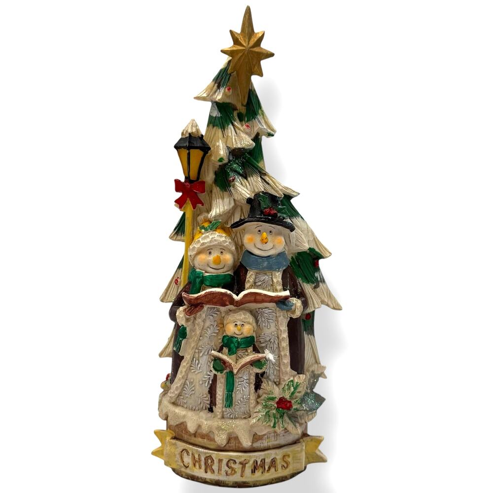 Snow Family Caroling Christmas Decor